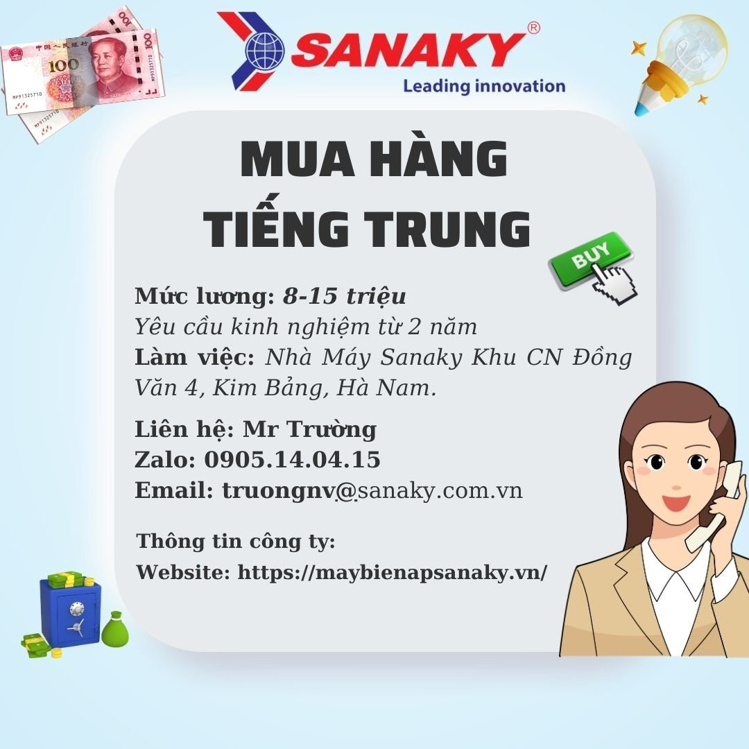 nhà máy sanaky hà nam hình ảnh tuyển dụng