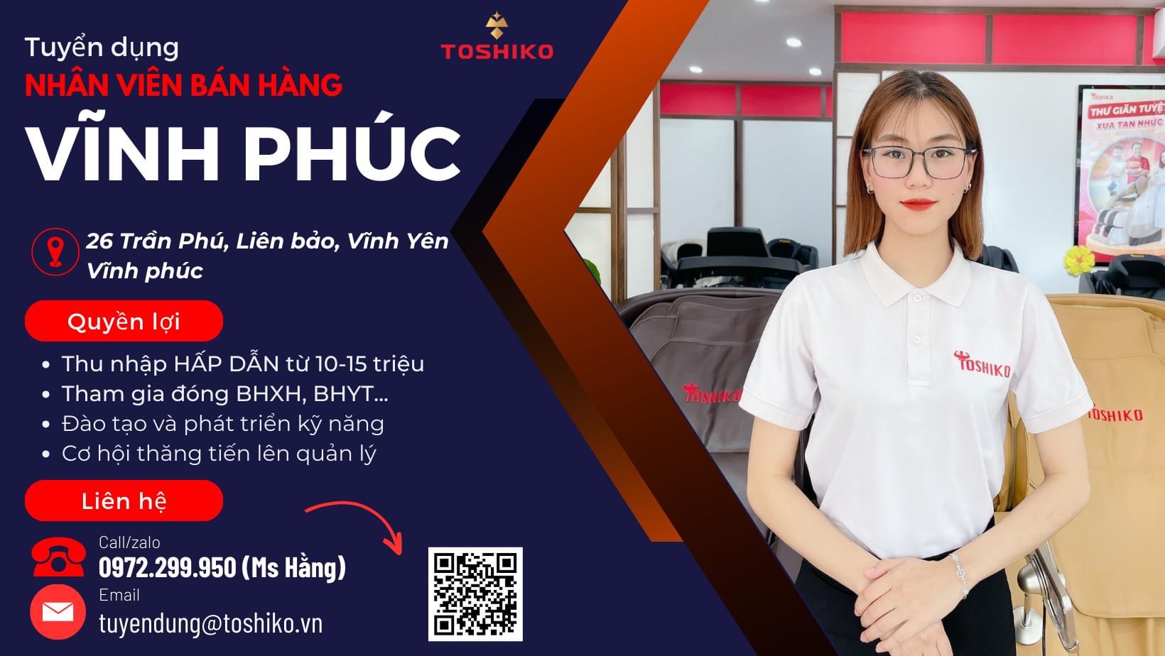 cửa hàng toshiko tại vĩnh yên. hình ảnh tuyển dụng