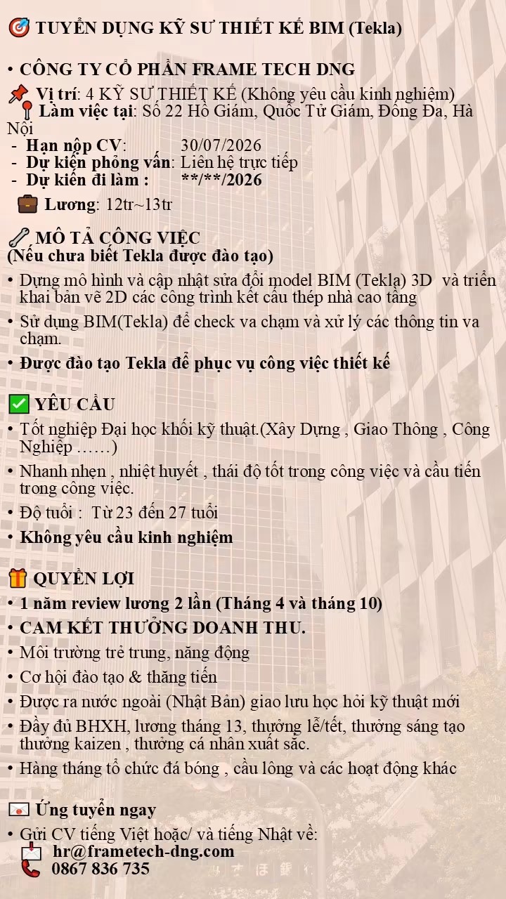 công ty cổ phần frame tech dng
công ty chuyên thiết kế kiến trúc, kết cấu thép
image