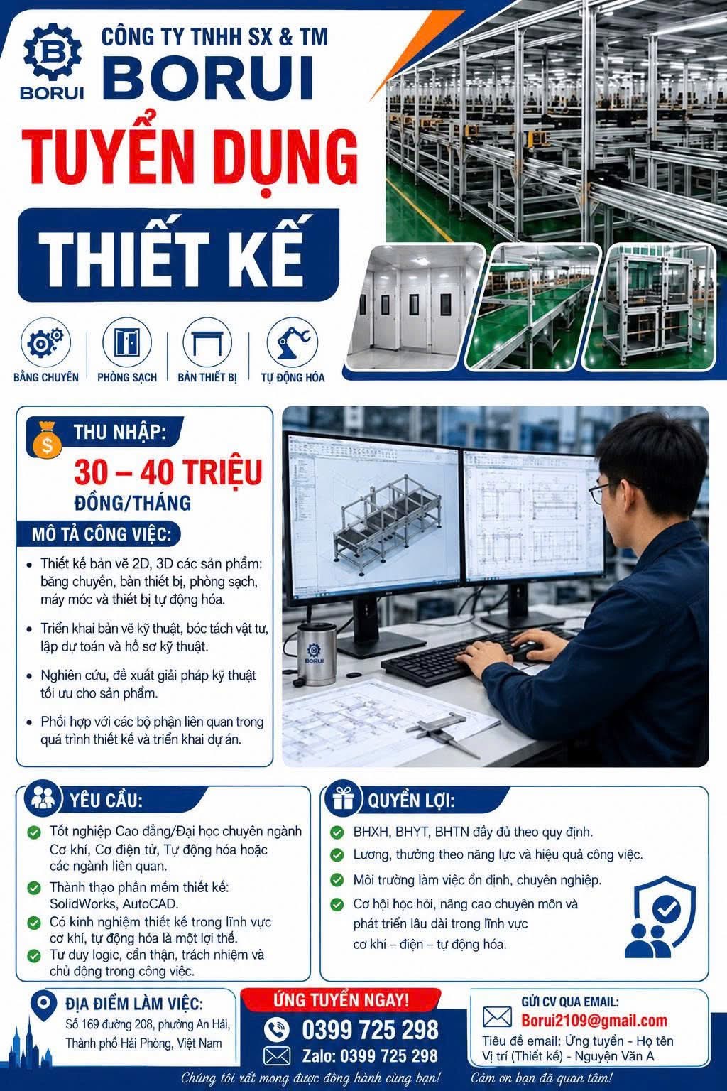 công ty TNHH sản xuất và thương mại borui
công ty có 100% vốn trung quốc
chuyên thiết kế gia công máy móc, thiết bị tự động image