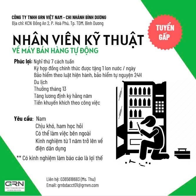 công ty TNHH grn việt nam- chi nhánh bình dương hình ảnh tuyển dụng