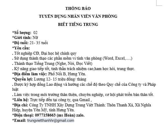 công ty TNHH xây dựng trung việt thành.
công ty có vốn hoá nước ngoài.
chuyên gia máy móc và sử lý tráng kim loại. image