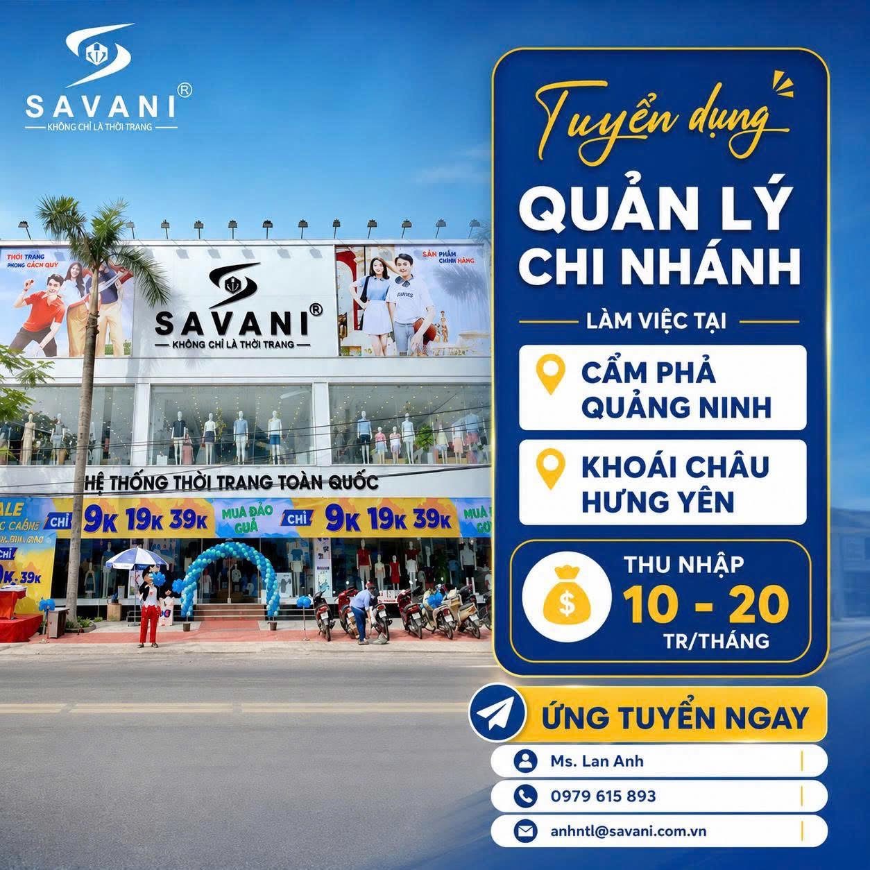 savani khoái châu hưng yên
chuyên bán quần áo, giày dép thương hiệu savani
image