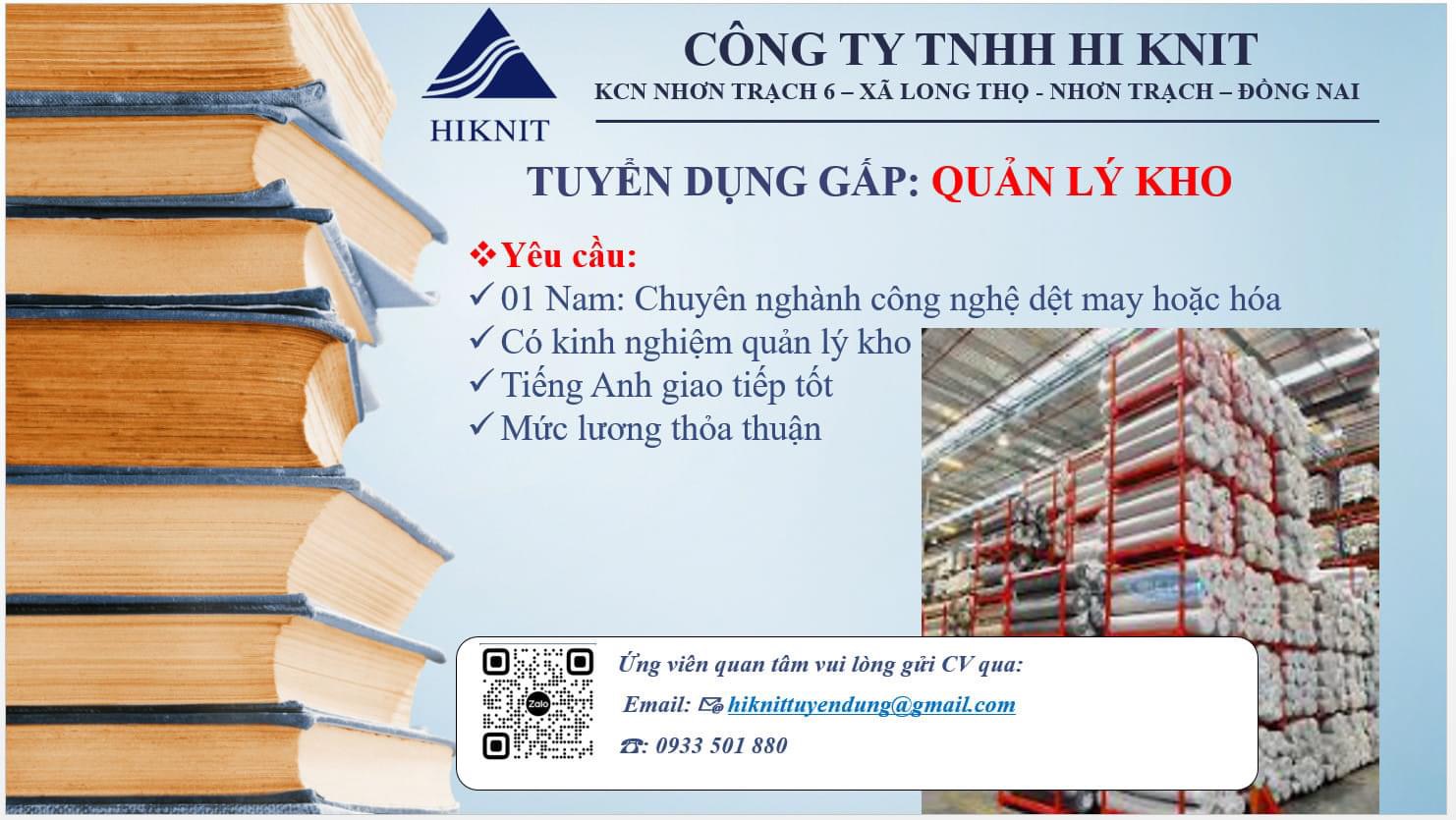 công ty TNHH hi knit 
công ty có 100% vốn nước ngoài.
chuyên sản xuất dệt nhuộm vải image