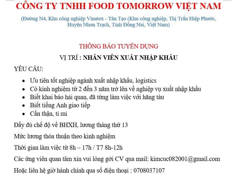 công ty TNHH food tomorrow việt nam
công ty chuyên sản xuất bột mè, hạt mè.
 image