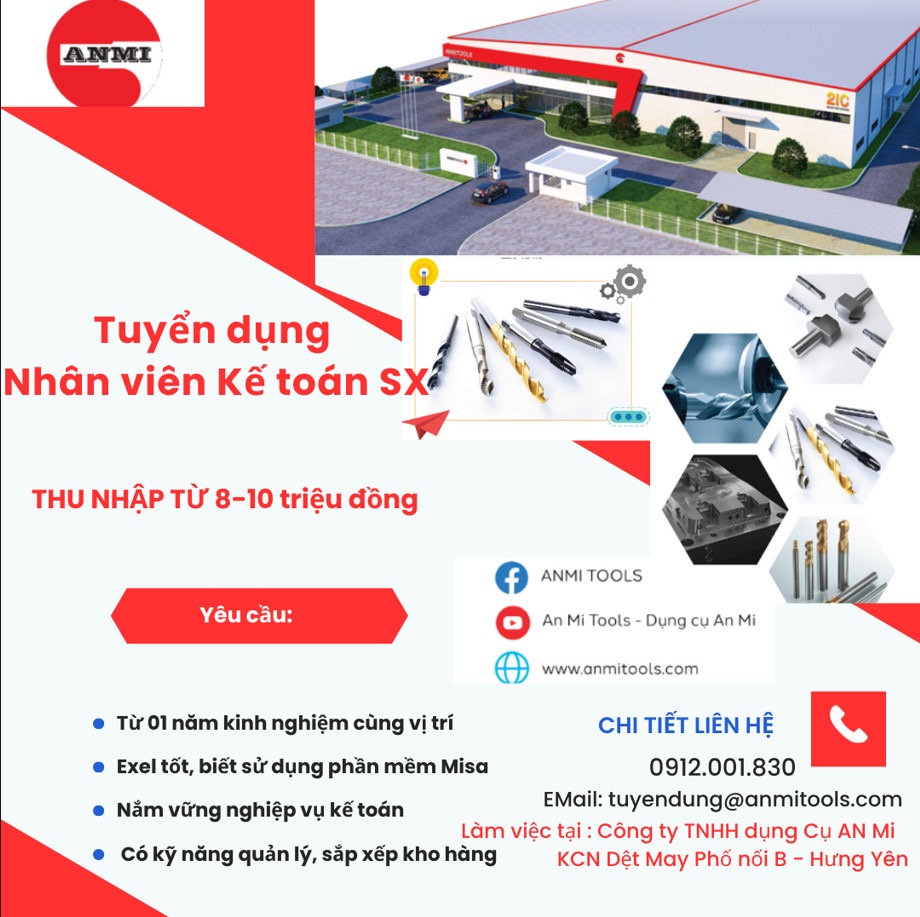 công ty TNHH dụng cụ an mi hình ảnh tuyển dụng