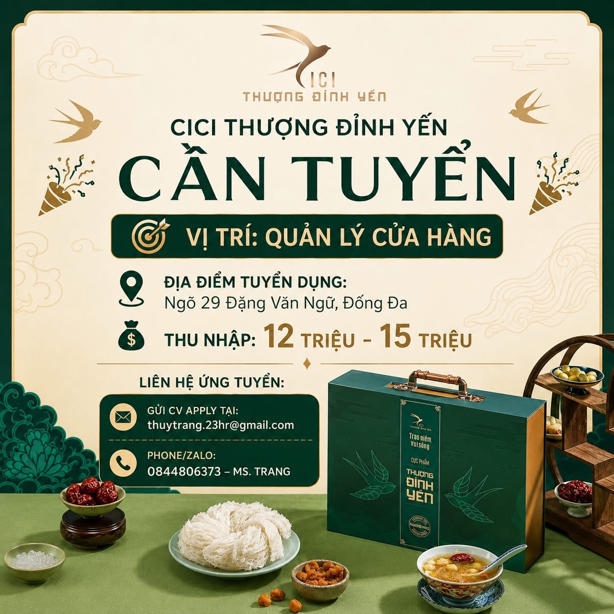 cửa hàng cici thượng đình yến hình ảnh tuyển dụng