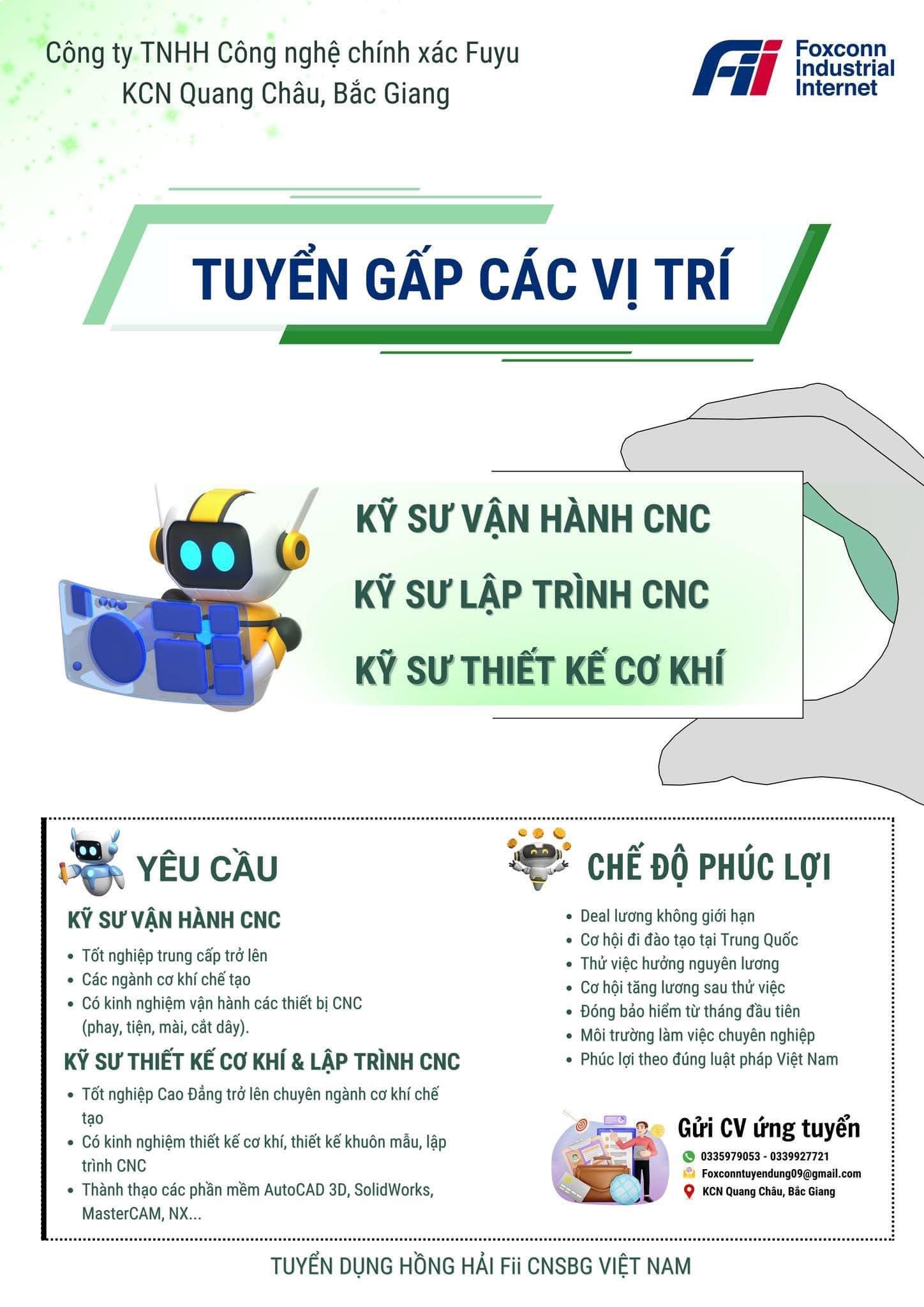 công ty TNHH công nghệ chính xác fuyu hình ảnh tuyển dụng