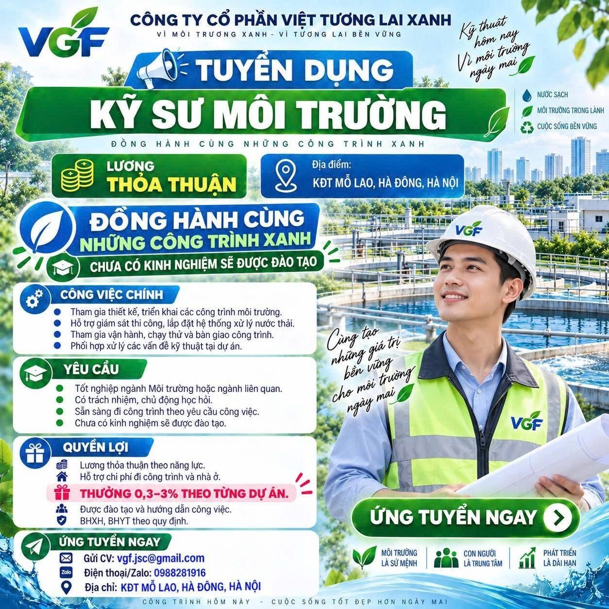 công ty cổ phần việt tương lai xanh hình ảnh tuyển dụng