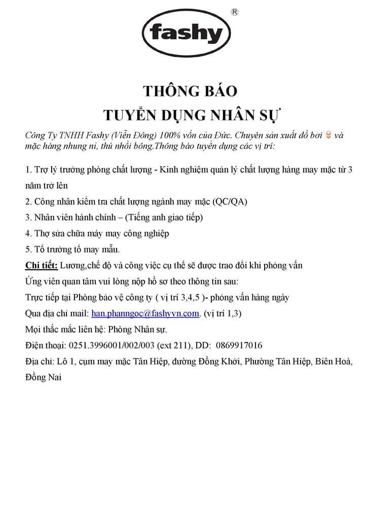 công ty TNHH fashy
công ty có 100% vốn của đức
chuyên sản xuất đồ bơi. image