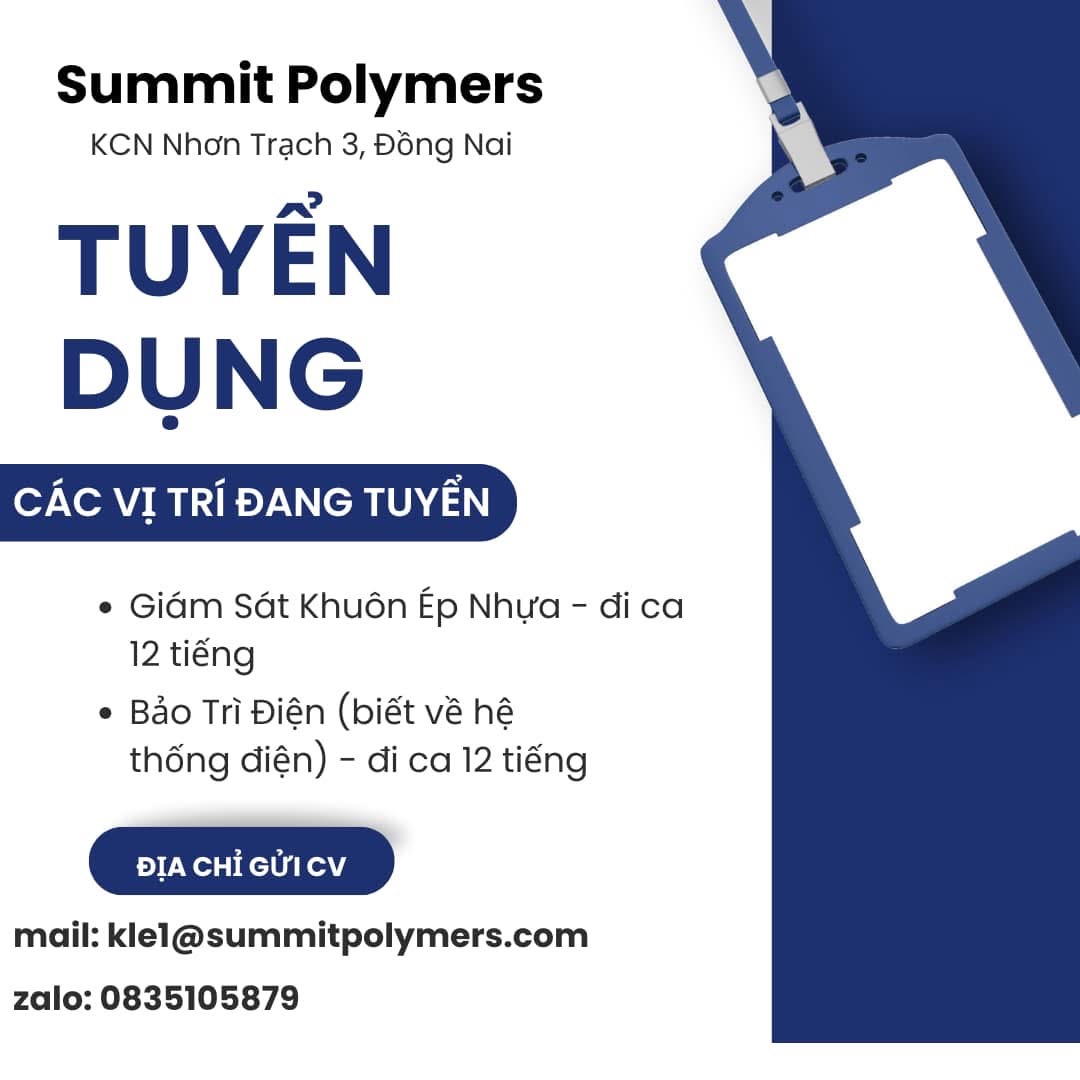 công ty TNHH summit polymers hình ảnh tuyển dụng