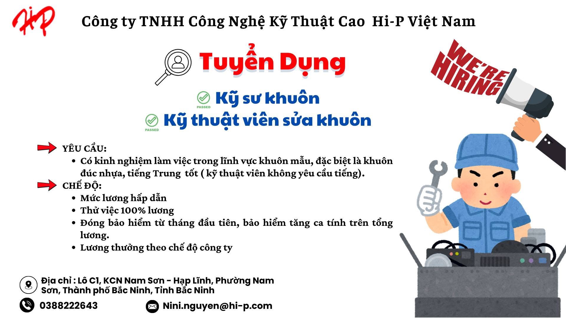 công ty TNHH công nghệ kỹ thuật cao hi-việt nam hình ảnh tuyển dụng