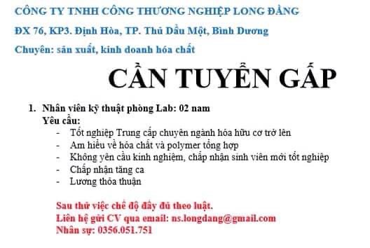 công ty TNHH công thương nghiệp long đằng hình ảnh tuyển dụng