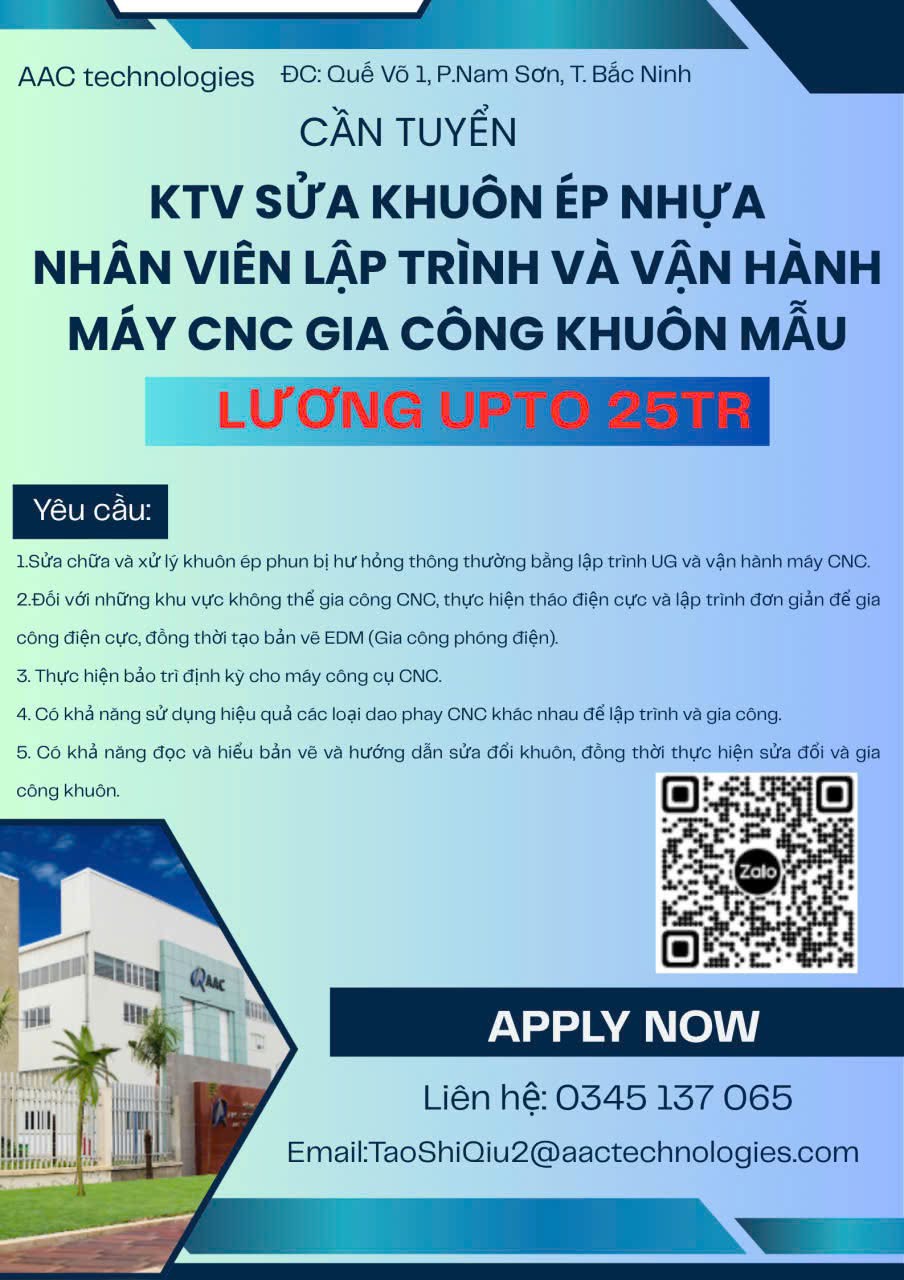 công ty TNHH acc technologies việt nam
công ty có 100% vốn trung quốc.
chuyên sản xuất linh kiện điện tử image