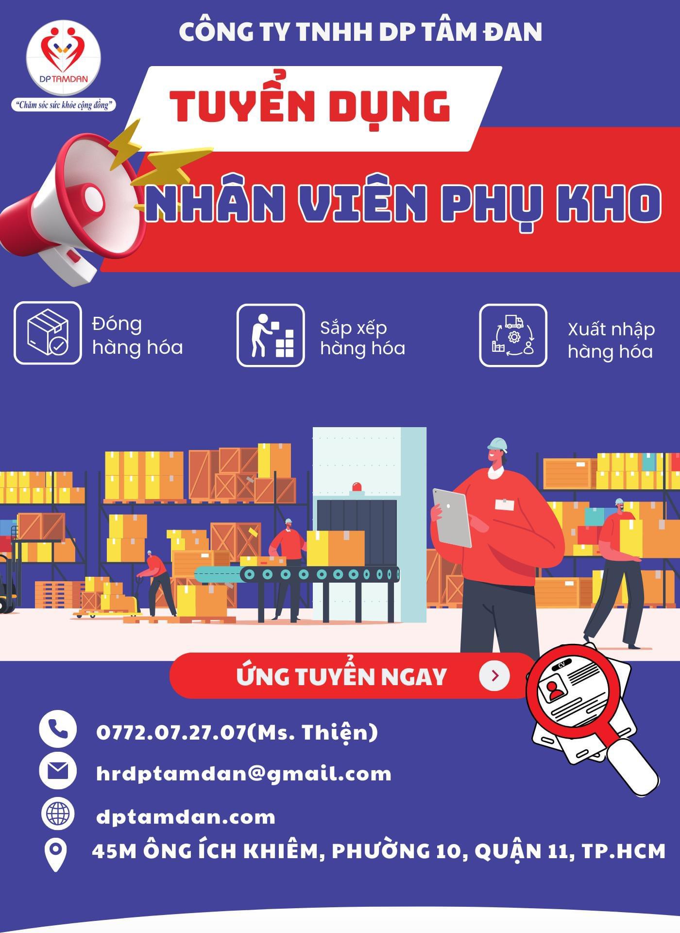 công ty TNHH dược phẩm tâm đan hình ảnh tuyển dụng