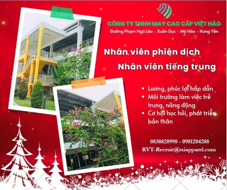 công ty TNHH may cao cấp việt hào
công ty thuộc tập đoàn đa quốc gia RSI với hơn 50 năm lịch sử
chuyên gia công may mặc cao cấp image