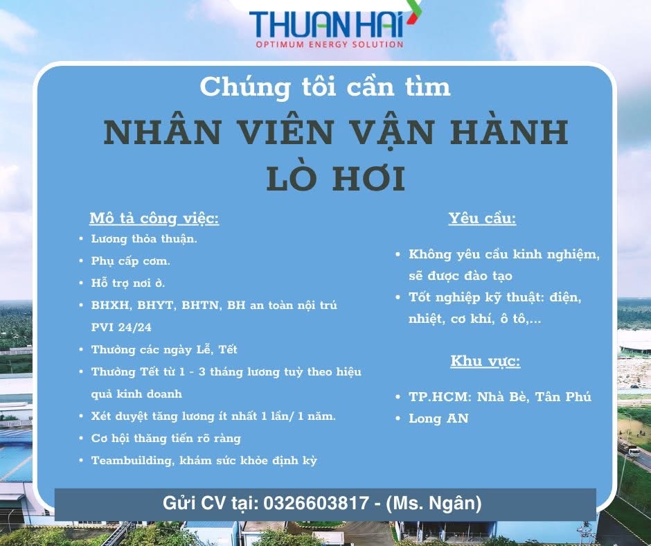 công ty cổ phần thuận hải hình ảnh tuyển dụng