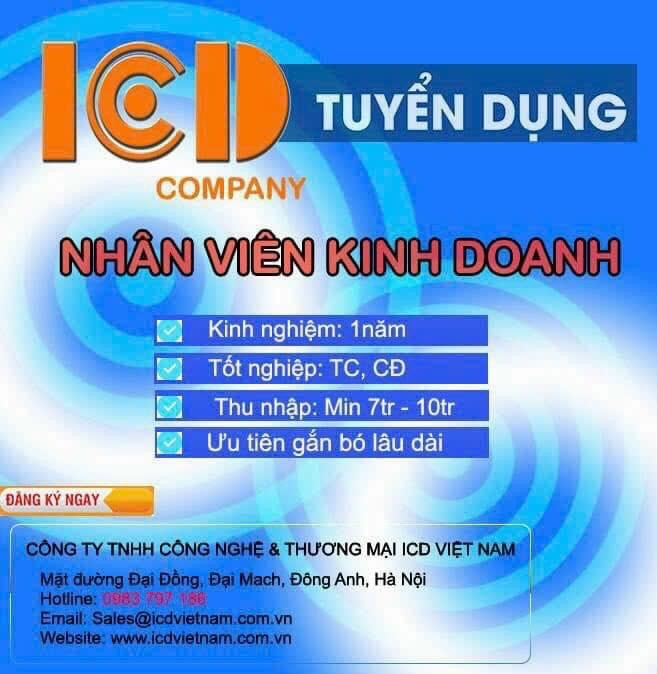 công ty TNHH công nghệ và thương mại icd việt nam hình ảnh tuyển dụng