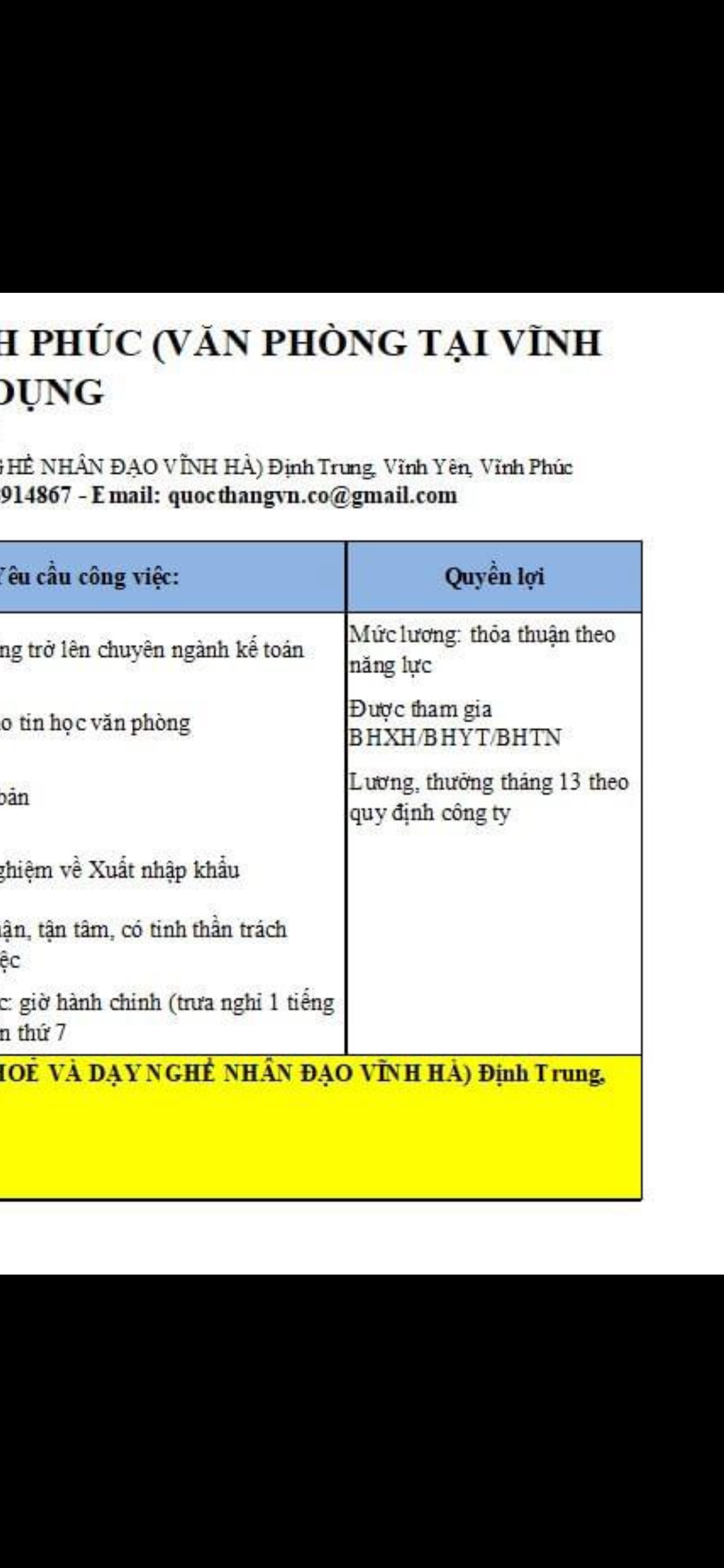 công ty TNHH ĐTXD quốc thắng tại vĩnh phúc hình ảnh tuyển dụng