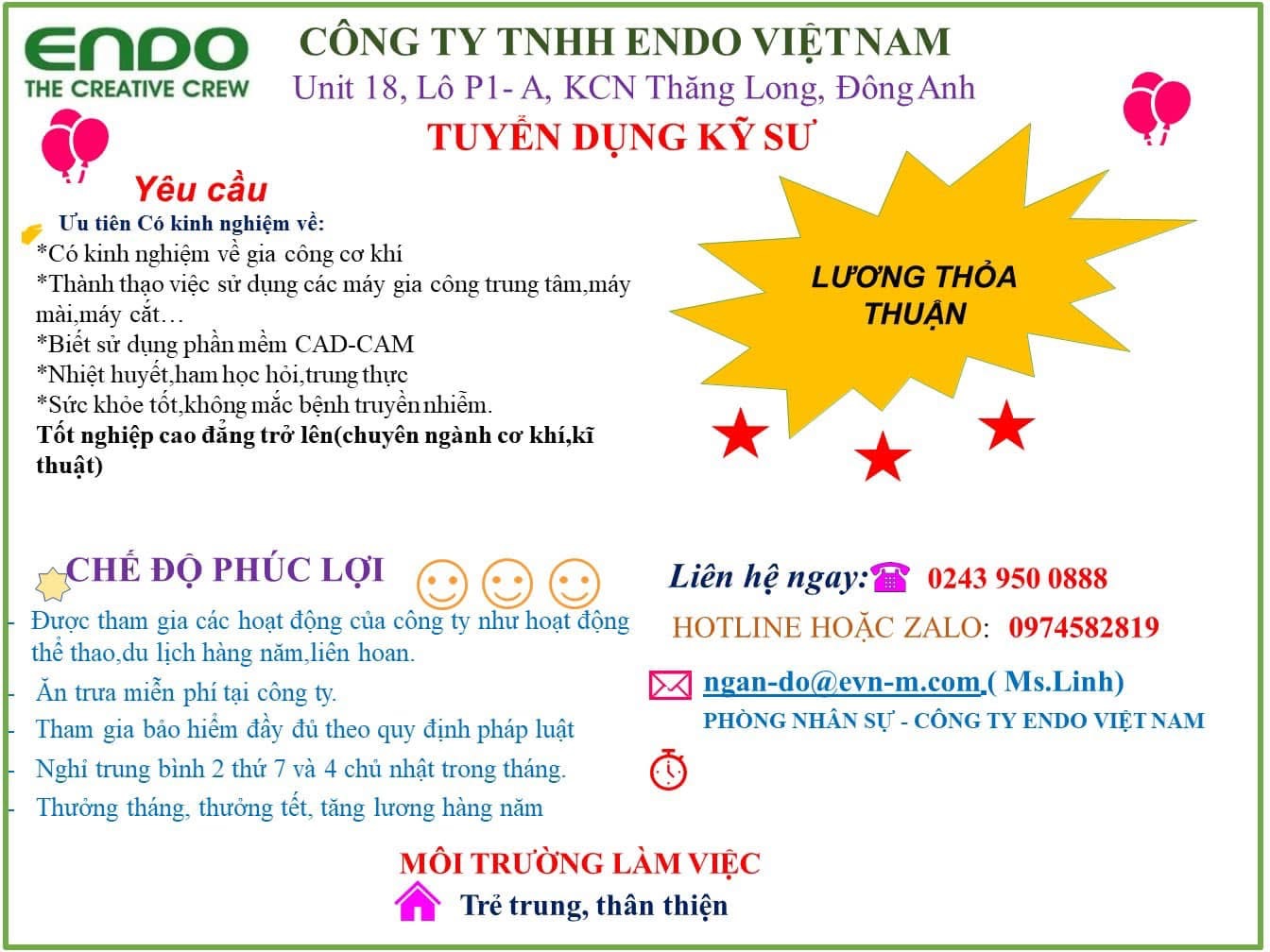 công ty TNHH endo việt nam
công ty có 100% vốn nhật bản
chuyên gia công cơ khí chính xác image