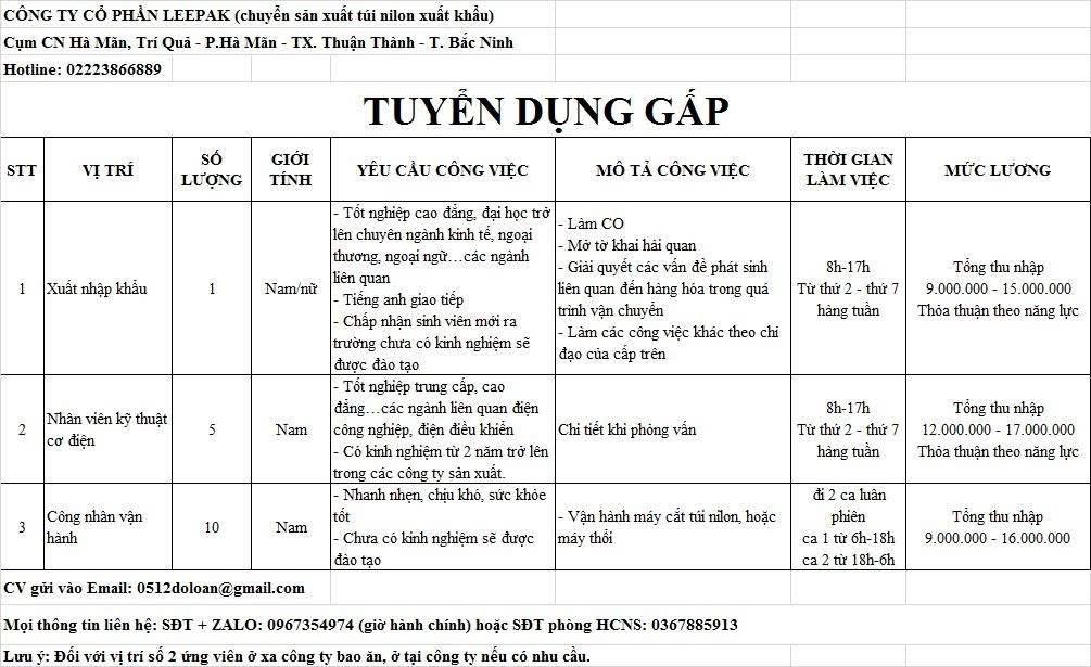 công ty cổ phần leepak
công ty chuyên sản xuất túi ni lông đựng rác.
 image