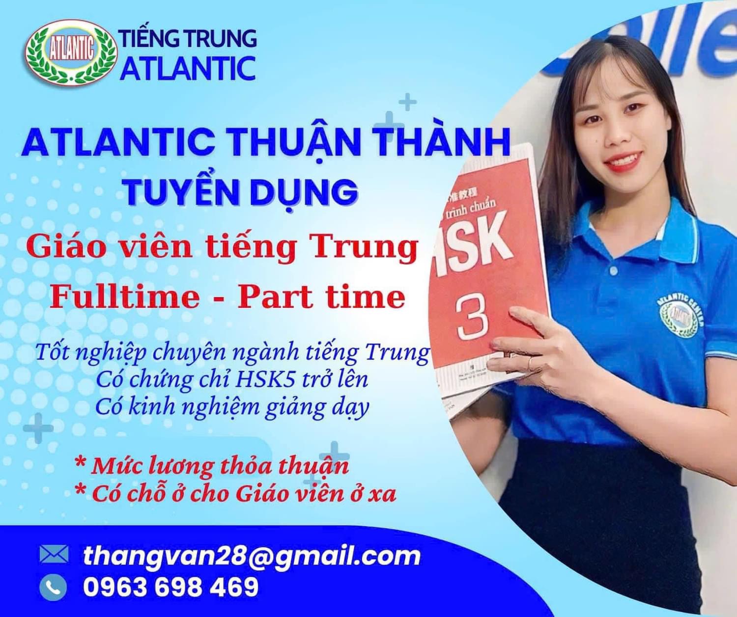 trung tâm ngoại ngữ atlantic thuận thành hình ảnh tuyển dụng