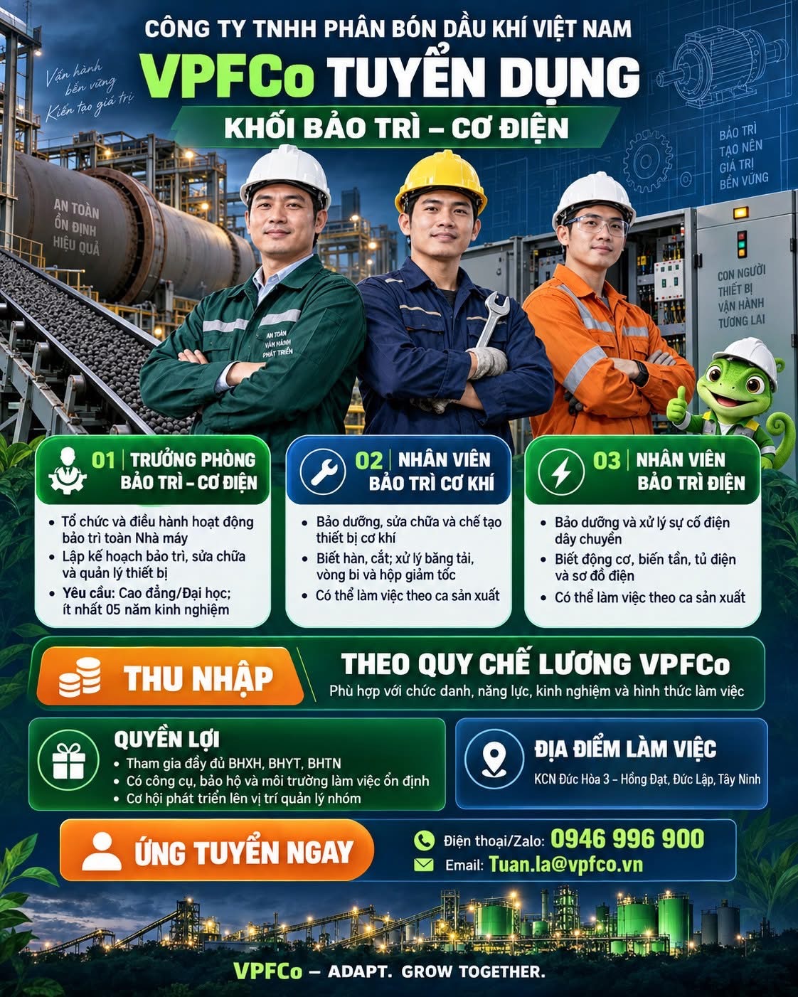 công ty TNHH phân bón dầu khí việt nam hình ảnh tuyển dụng
