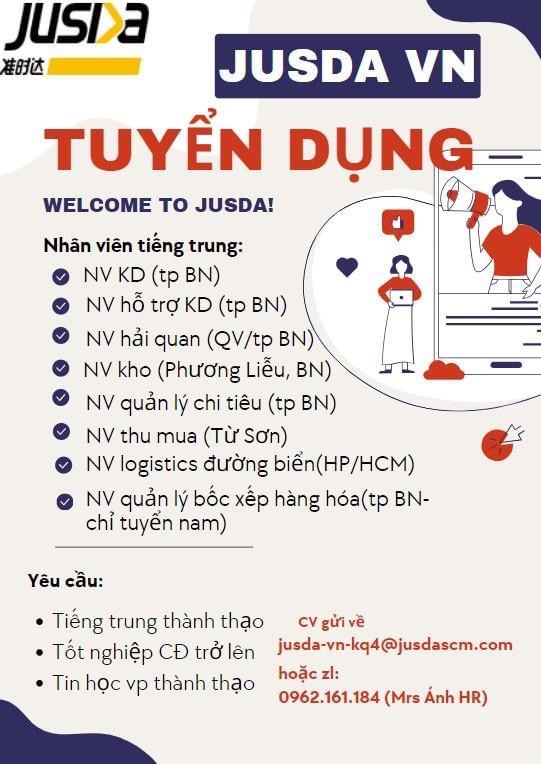 công ty TNHH jusda việt nam hình ảnh tuyển dụng