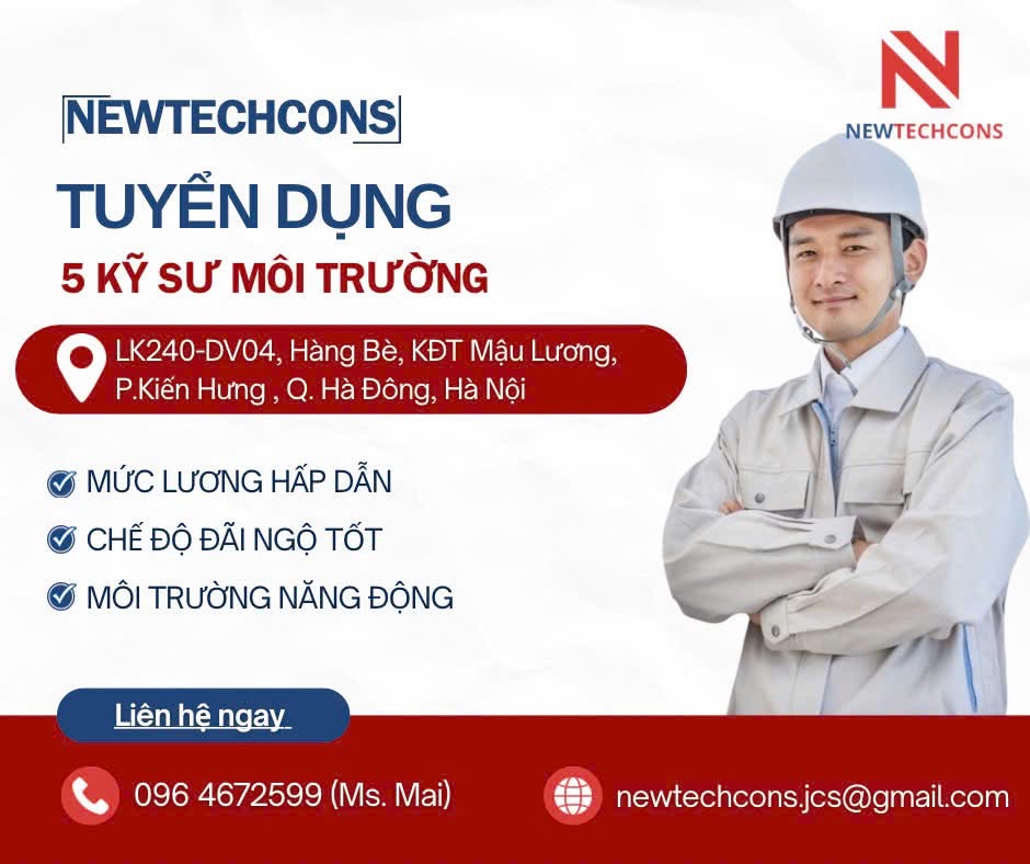 công ty cổ phần xây dựng và công nghệ newtechcons hình ảnh tuyển dụng