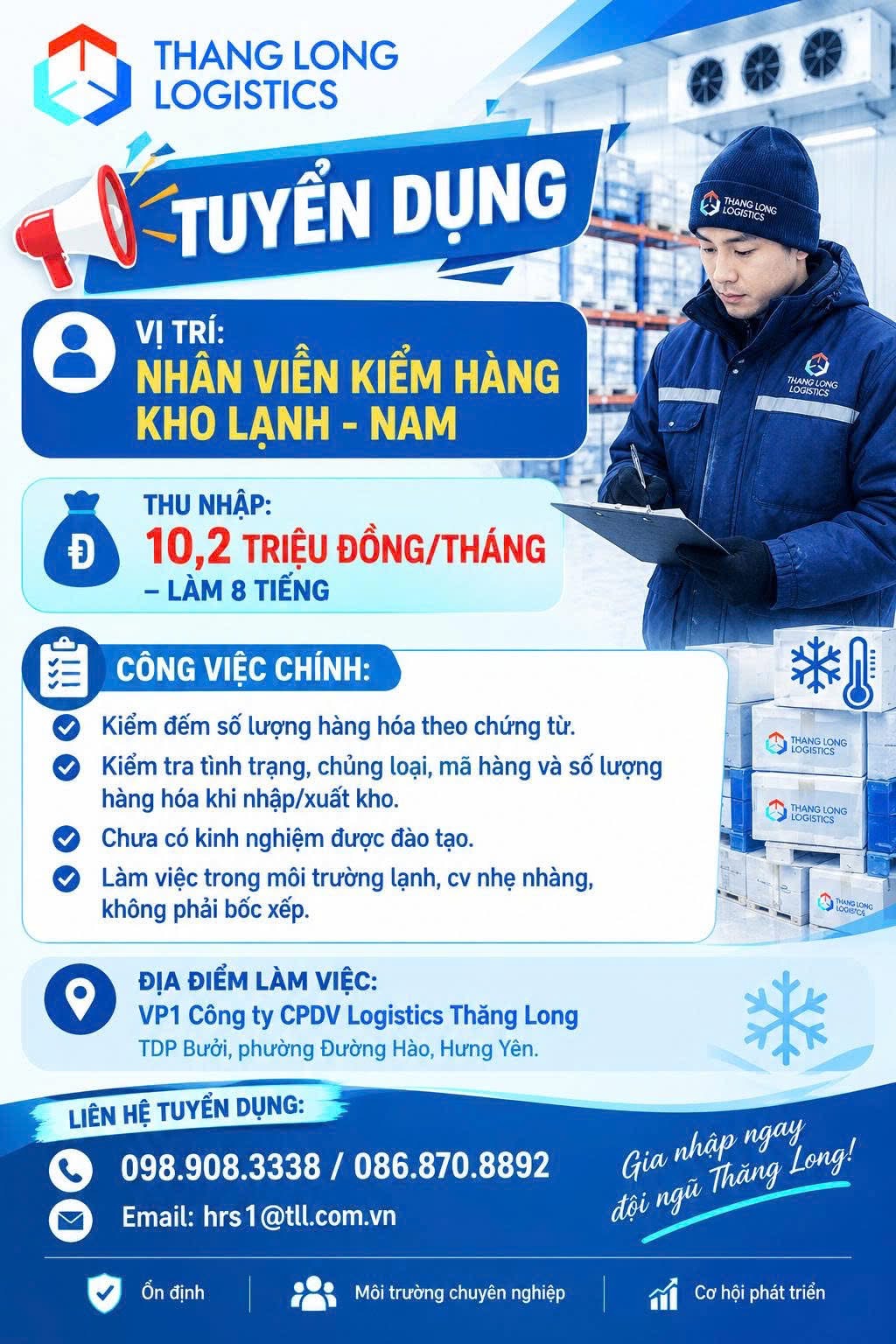 công ty cổ phần dịch vụ logistics thăng long hình ảnh tuyển dụng