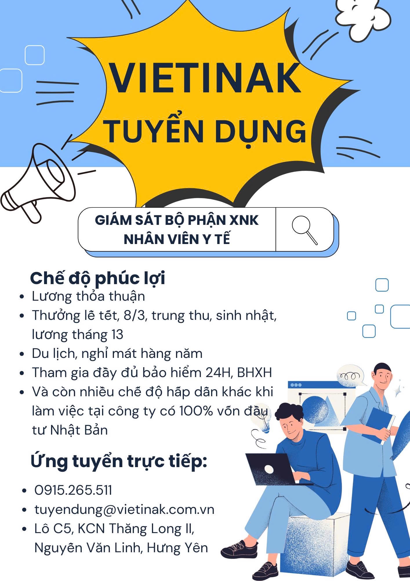 công ty TNHH vietinat hình ảnh tuyển dụng