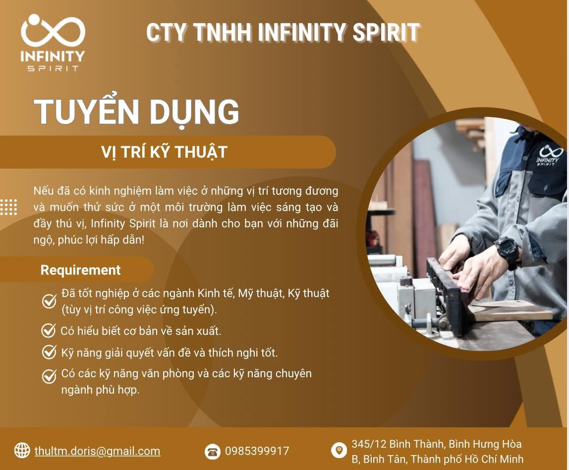 công ty TNHH infinity spirit hình ảnh tuyển dụng