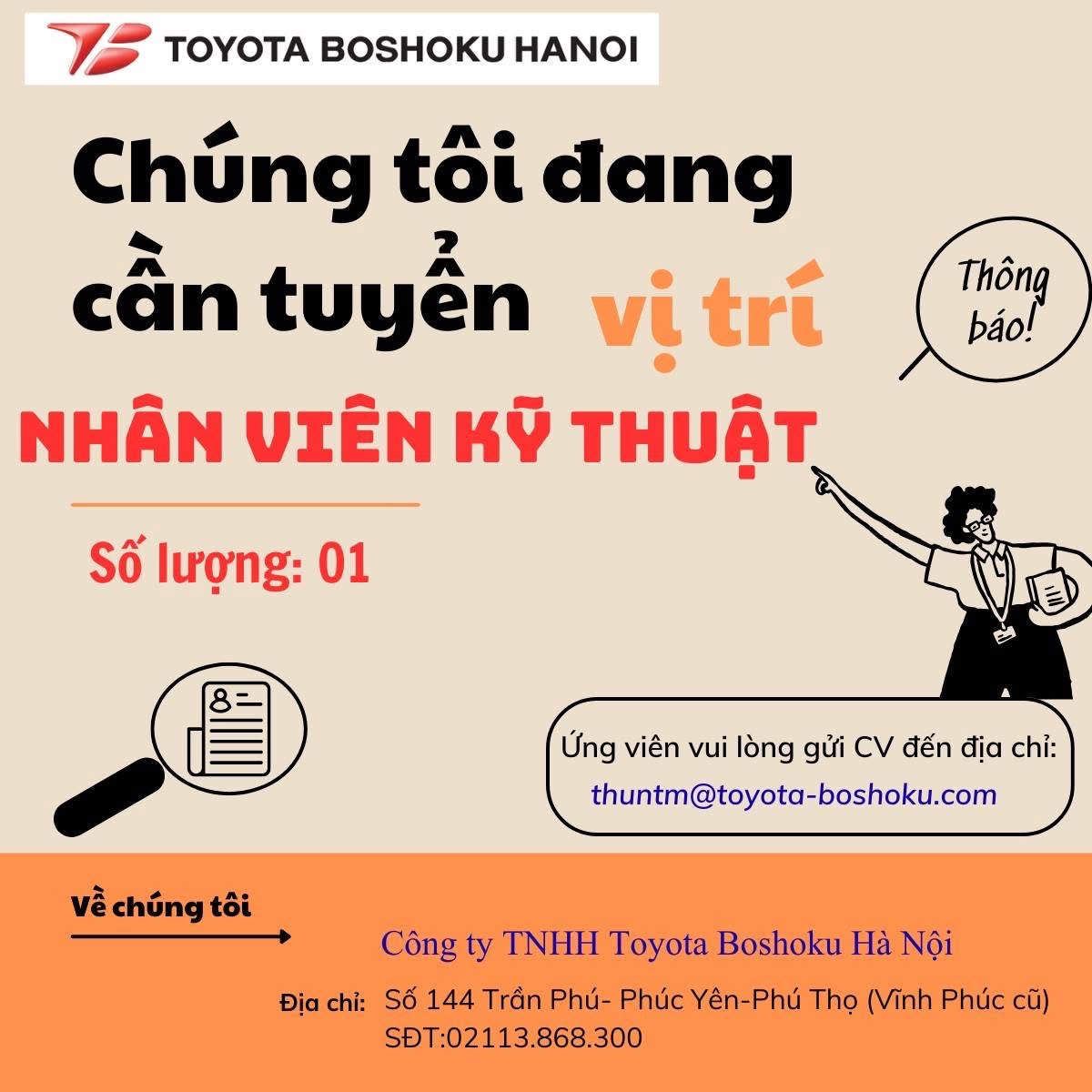 công ty TNHH toyota boshoku hà nội hình ảnh tuyển dụng