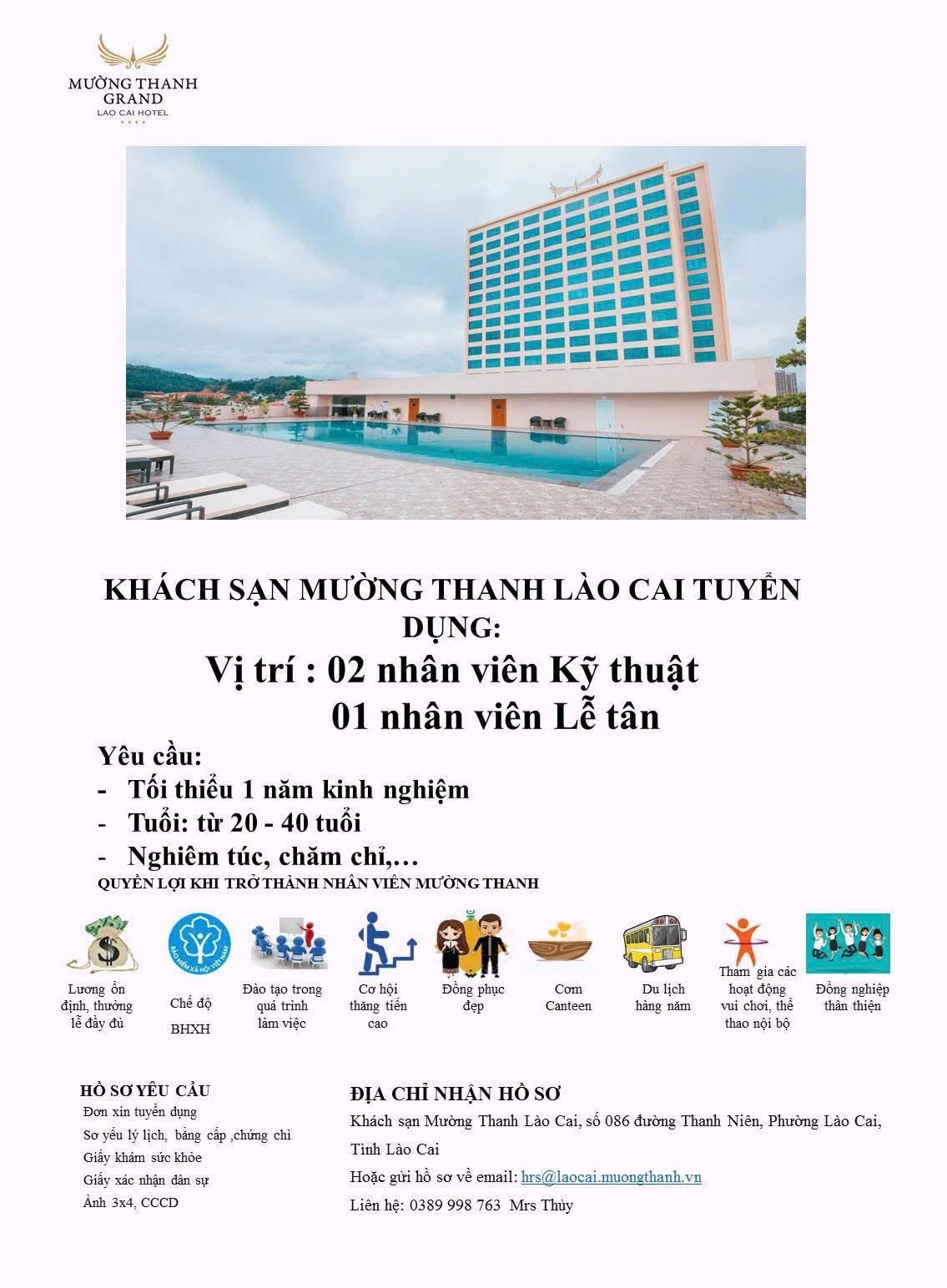 khách sạn mương thanh lào cai hình ảnh tuyển dụng