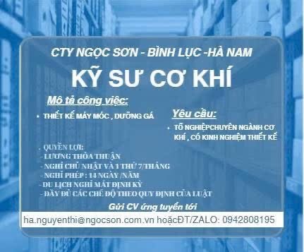 công ty cổ phần ngọc sơn hà nam hình ảnh tuyển dụng