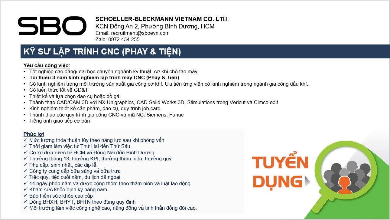 công ty TNHH thiết bị dầu khí schoeller bleckmann việt nam
công ty chuyên gia công cơ khí chính xác phụ vụ ngành dầu khí image