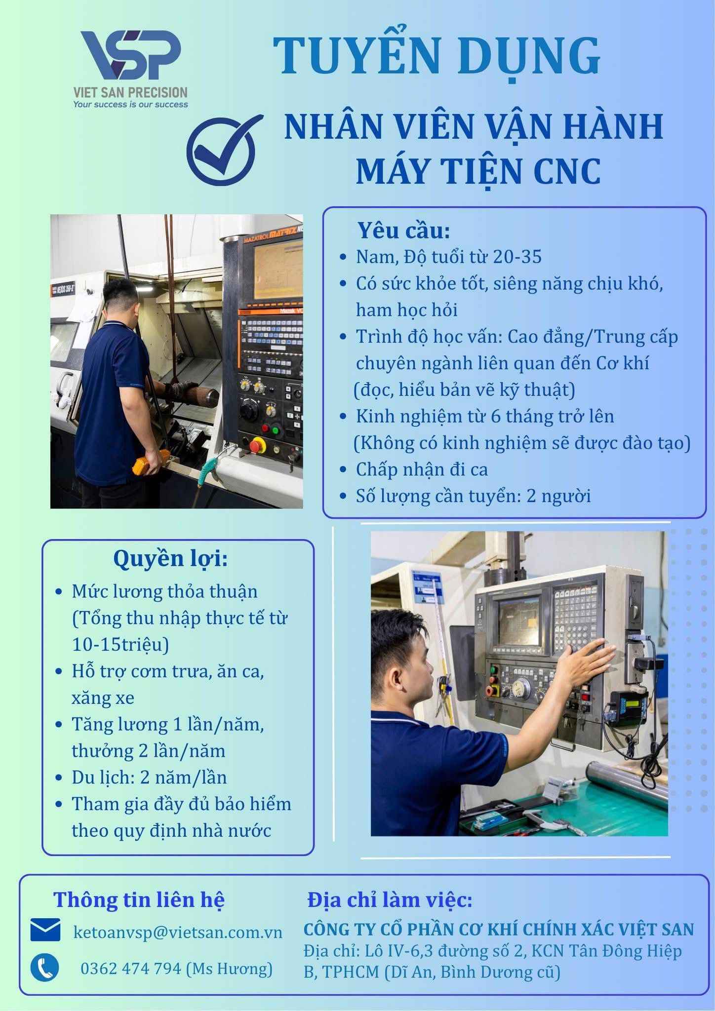 công ty cổ phần cơ khí chính xác việt san
công ty chuyên gia công cơ khí chính xác image