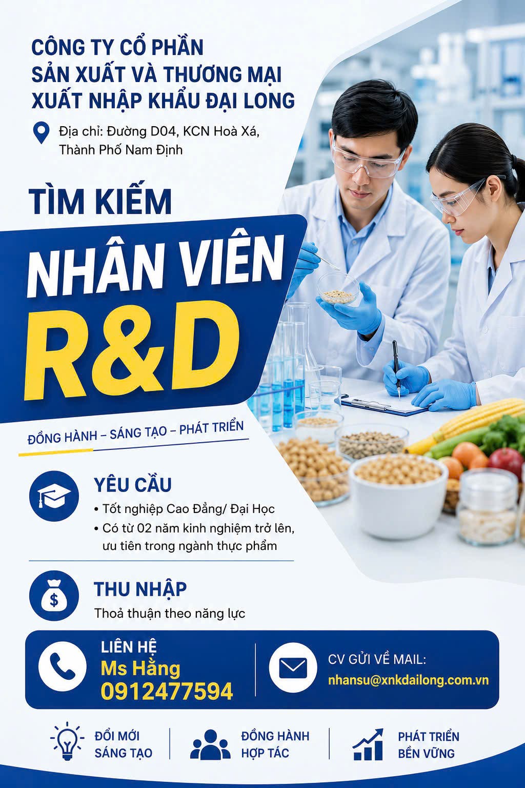 công ty cổ phần sản xuất và thương mại xuất nhập khẩu đại long hình ảnh tuyển dụng