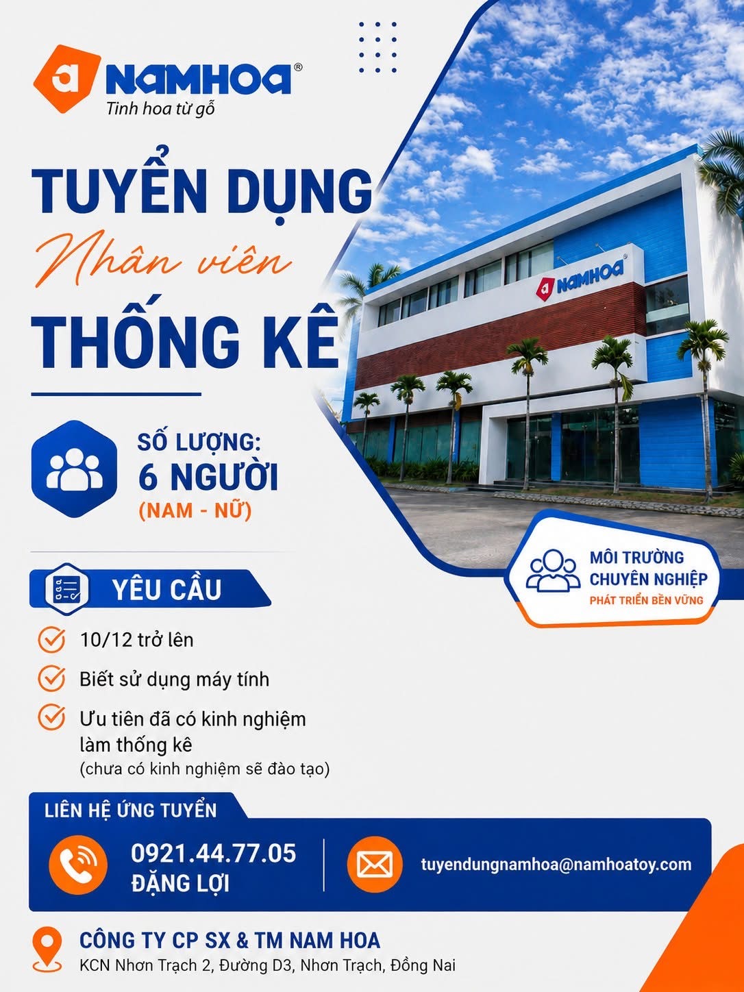 công ty cổ phần sản xuất và thương mại nam hoa hình ảnh tuyển dụng