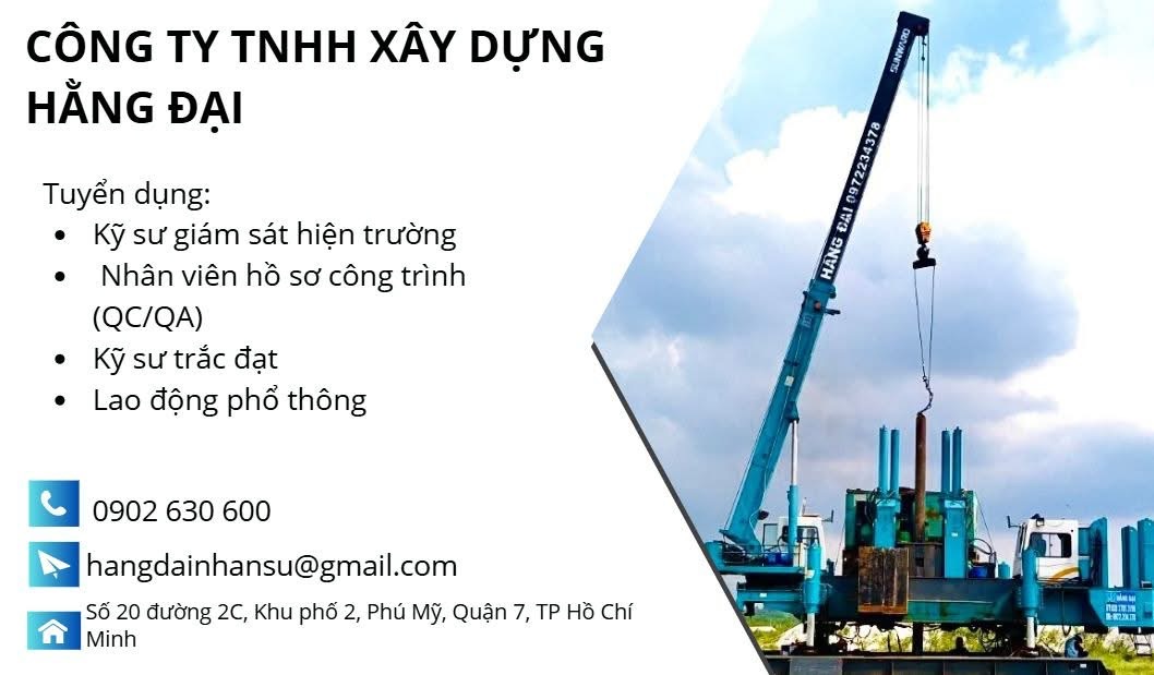công ty TNHH xây dựng hằng đại
công ty chuyên xây dựng các công trình nhà ở, chung cư, công trình..
 image