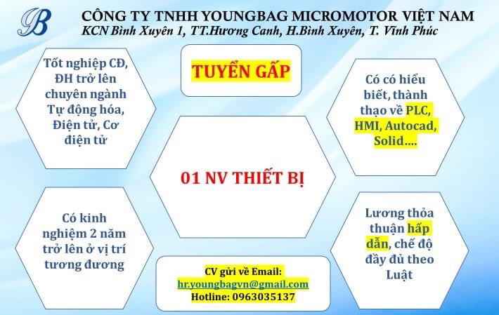 công ty TNHH youngbag micromotor việt nam hình ảnh tuyển dụng