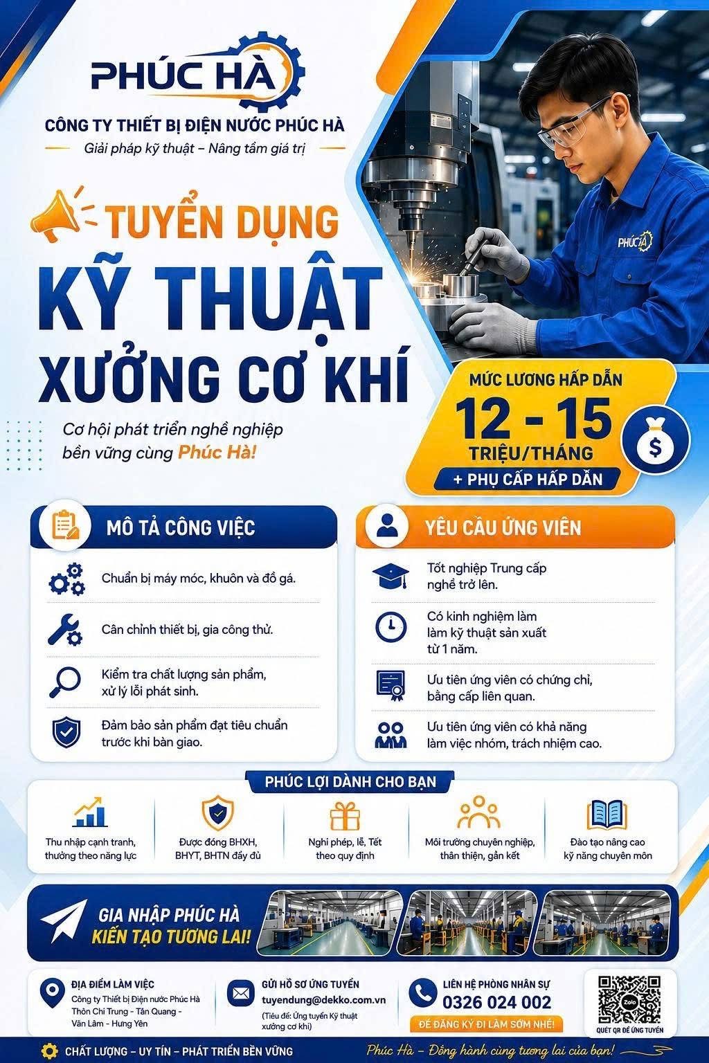 công ty TNHH điện nước phúc hà hình ảnh tuyển dụng