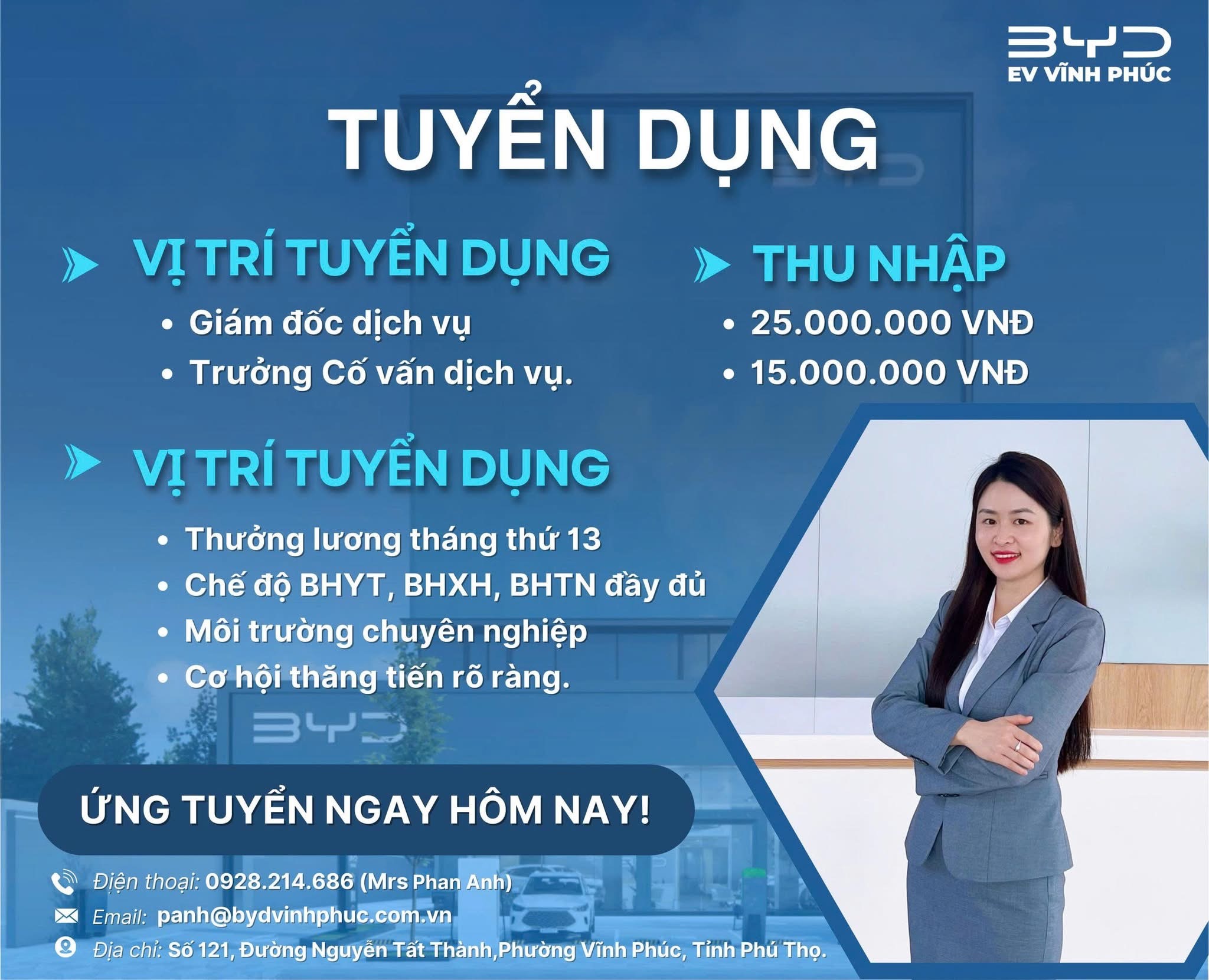 đại lý byd ev vĩnh phúc
đại lý chuyên bán xe ô tô BYD và bảo dưỡng kỹ thuật image