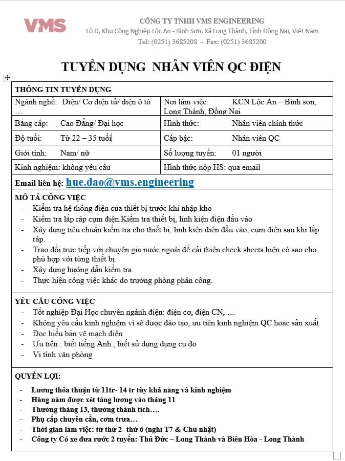 công ty TNHH vms engineering
công ty có 100% vốn của úc.
chuyên sản xuất motor image