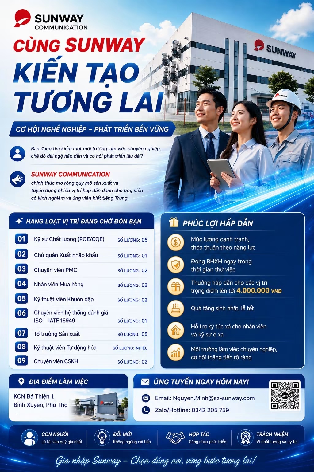 công ty TNHH sunway communication việt nam hình ảnh tuyển dụng