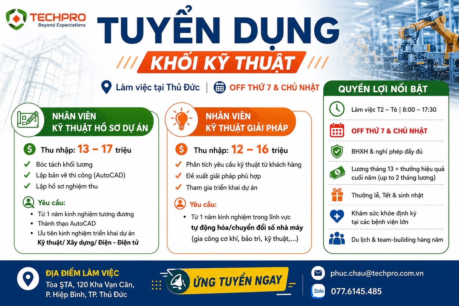 công ty cổ phần phát triển công nghệ techpro, chi nhánh bình chánh image