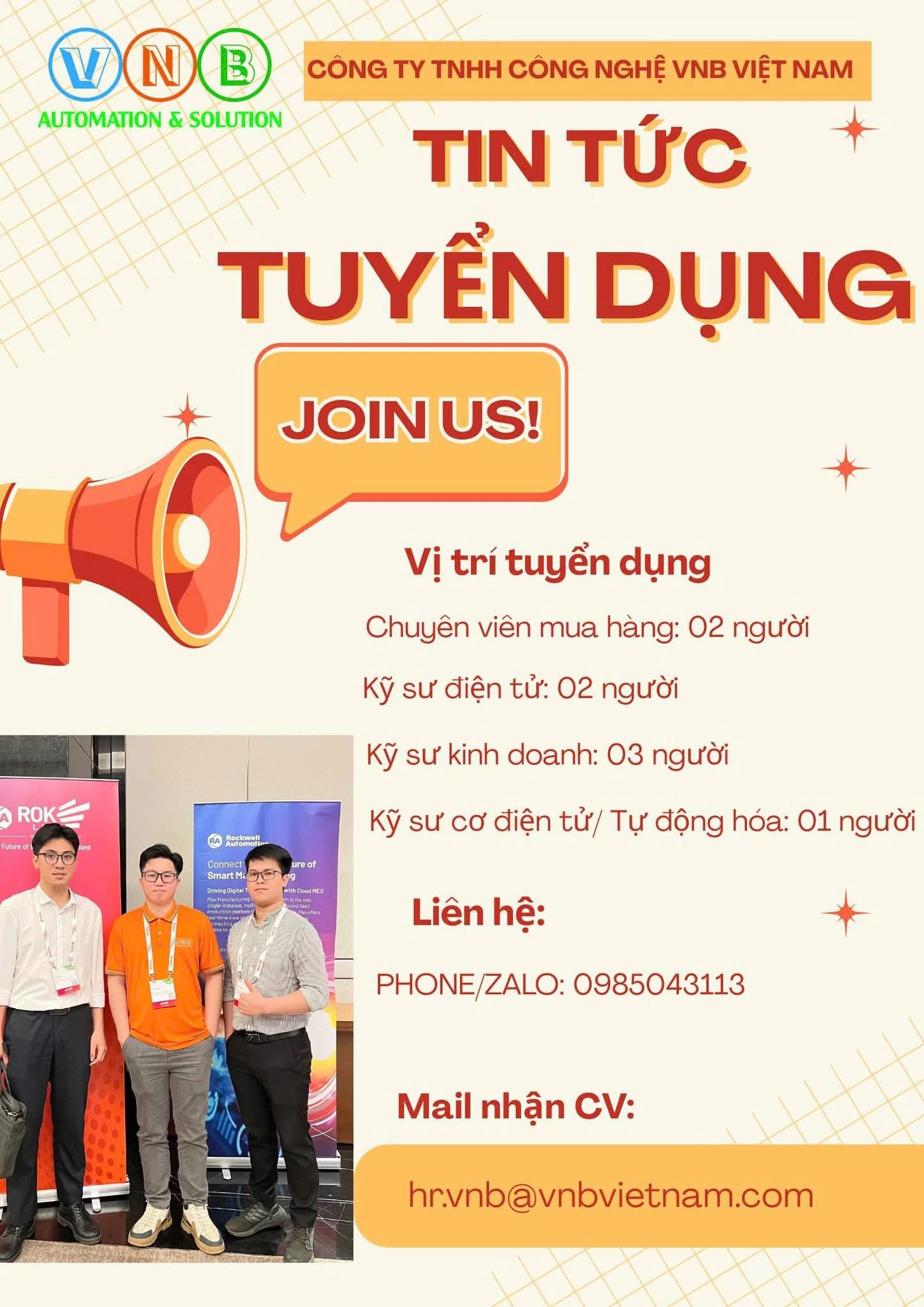 công ty TNHH công nghệ vnb việt nam
công ty chuyên lắp đặt máy móc thiết bị. image