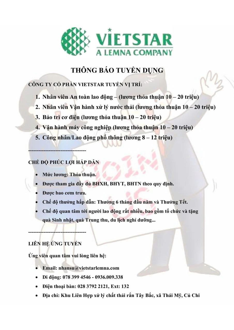 công ty cổ phần vietstar hình ảnh tuyển dụng