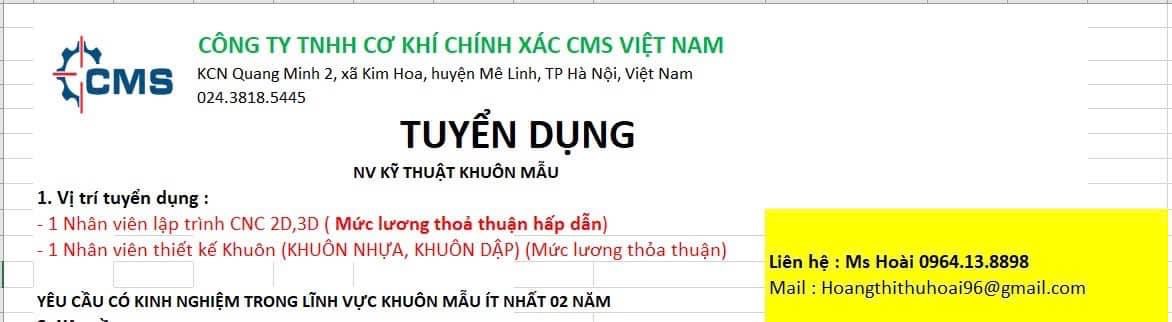 công ty TNHH cơ khí chính xác cms việt nam
công ty chuyên gia công cơ khí chính xác.
như hộp số, trục vít, image