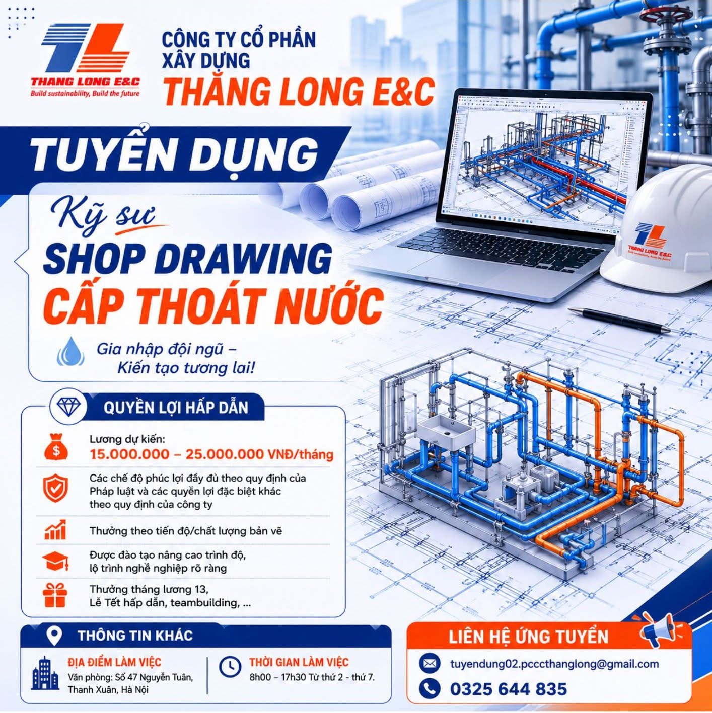 công ty cổ phần xây dựng thăng long E&C hình ảnh tuyển dụng
